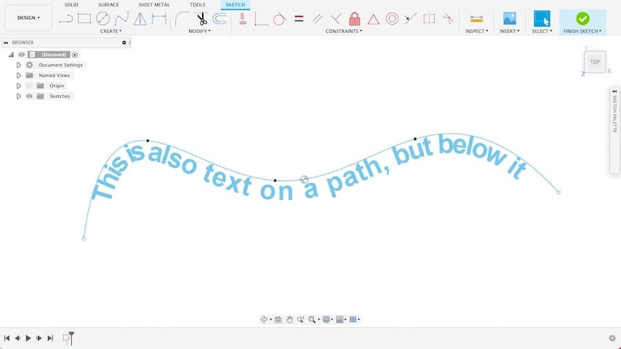 This tool works for most curved lines and paths