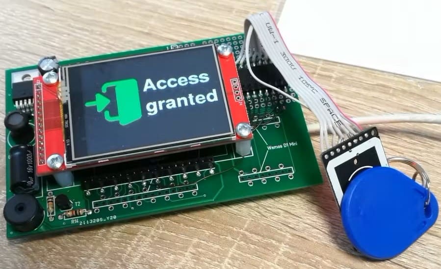 This RFID reader has touch display functionality