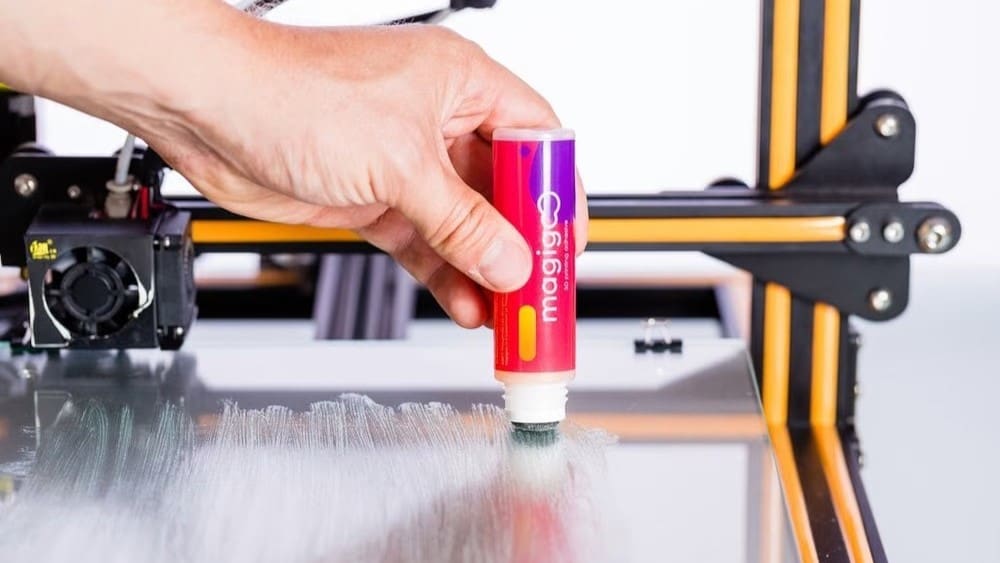 Magigoo, an example of a commercially available print adhesive