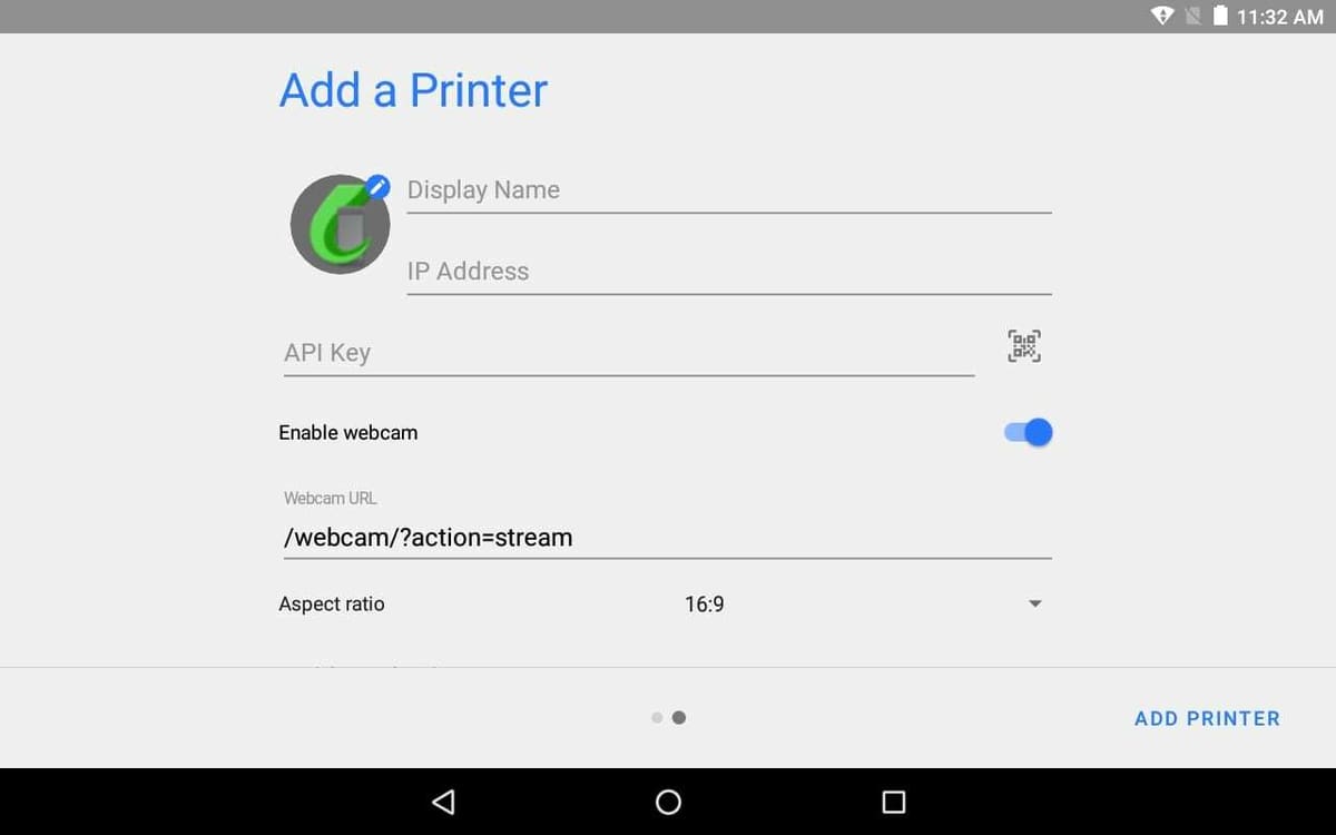 OctoRemote connects to a 3D printer through OctoPrint