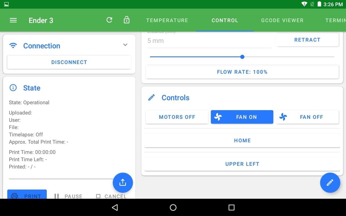 Customized control buttons allow you to quickly execute any commands