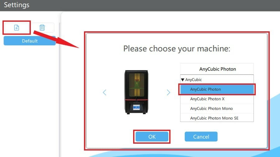 ChiTuBox's printer configuration is simple and straightforward
