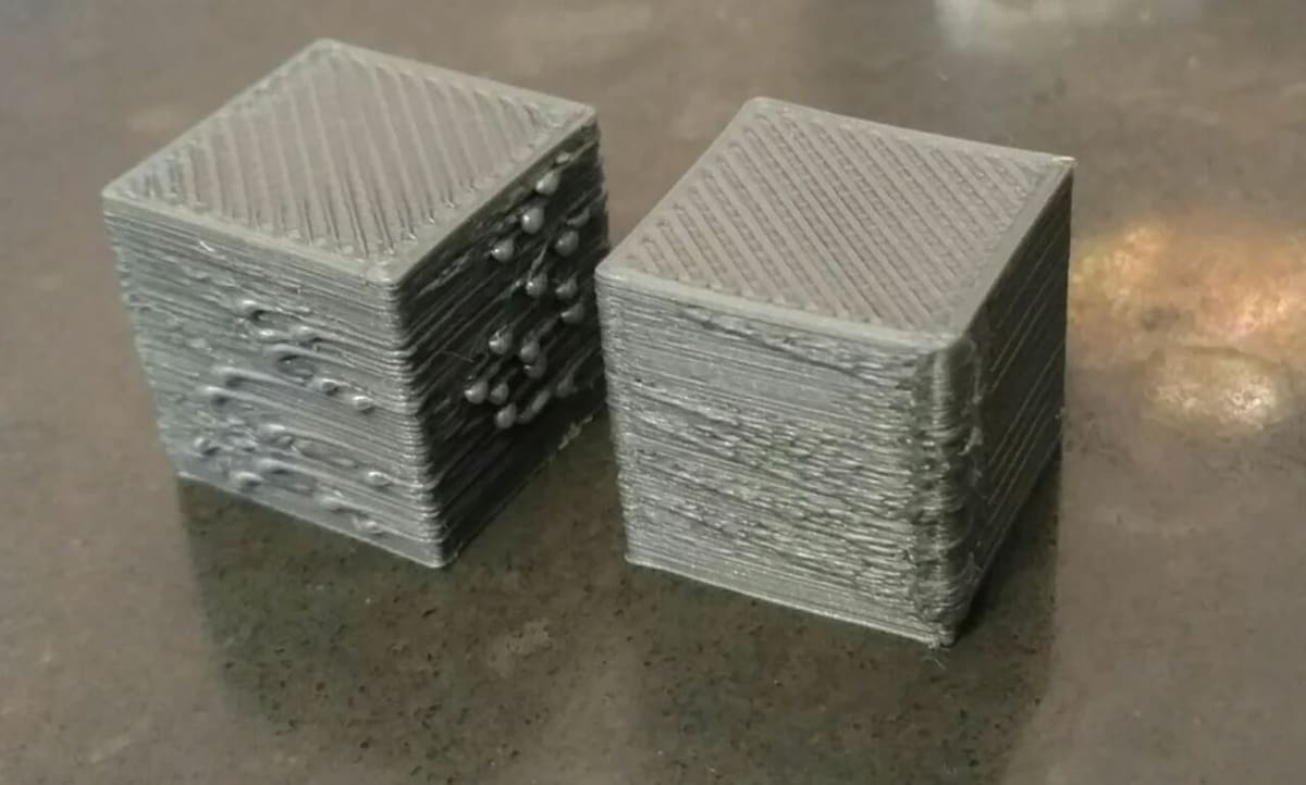 Zits and blobs typically look like over-extrusion