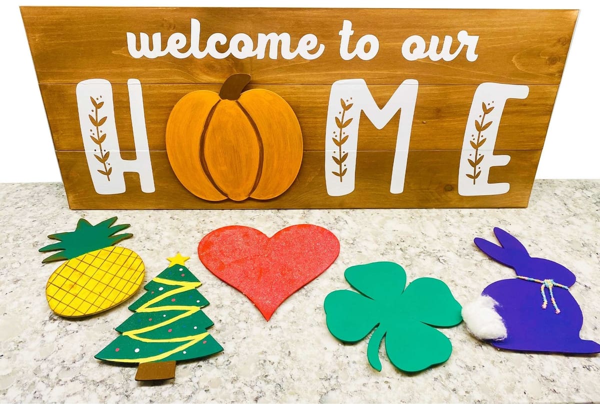 Fun welcome signs for every season