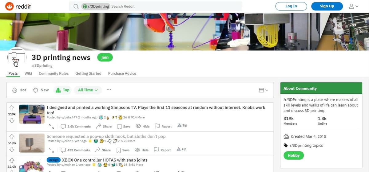 When looking for a forum or site to get 3D printing help, make sure there's an active user base