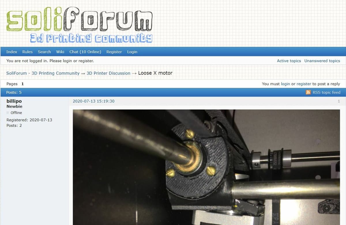 The 3D Printer Discussion group on SoliForum has over 8,000 posts
