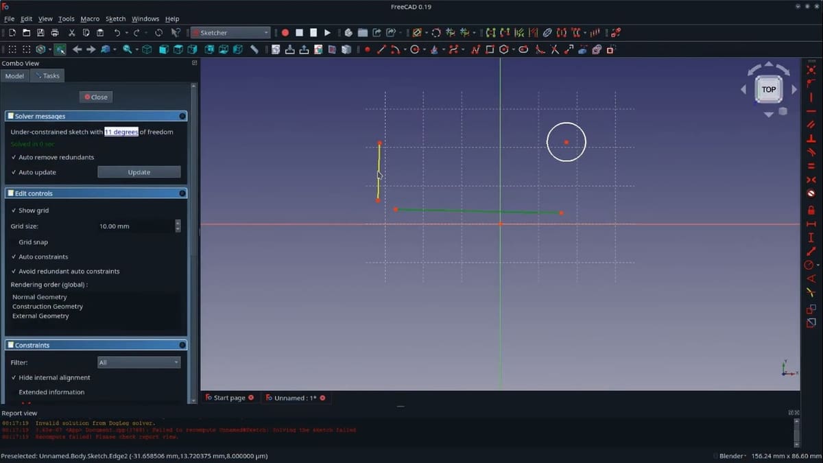 FreeCAD has all the necessary modeling tools laid out horizontally