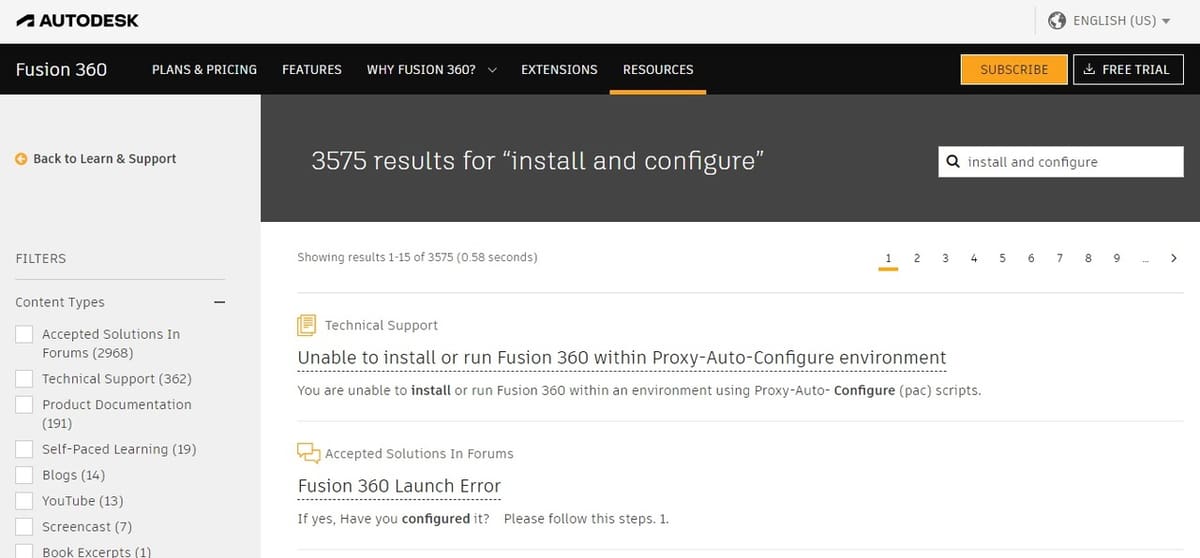 Fusion 360 has many useful instructions and problem solving blogs