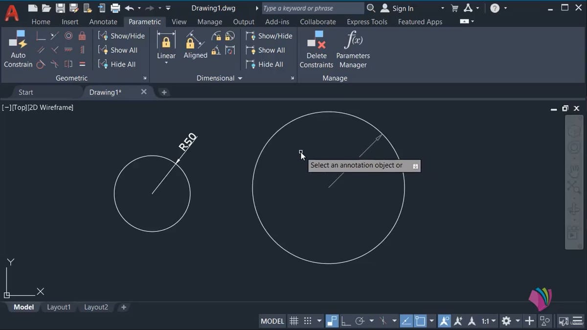 Dive right into parametric drawing