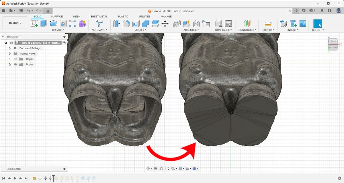 Image of: 2. Closing the Mesh