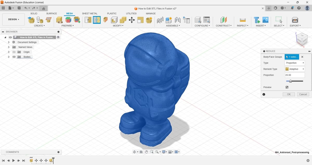 Image of: 3. Simplifying the Mesh