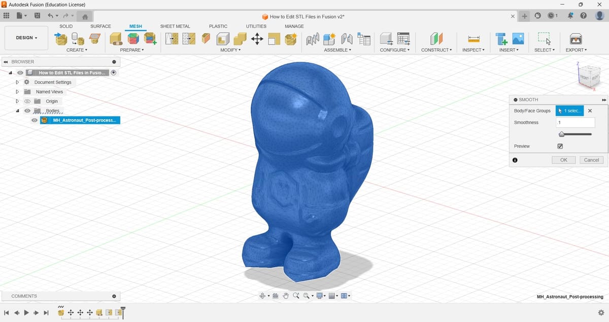 Image of: 4. Smoothing the Mesh