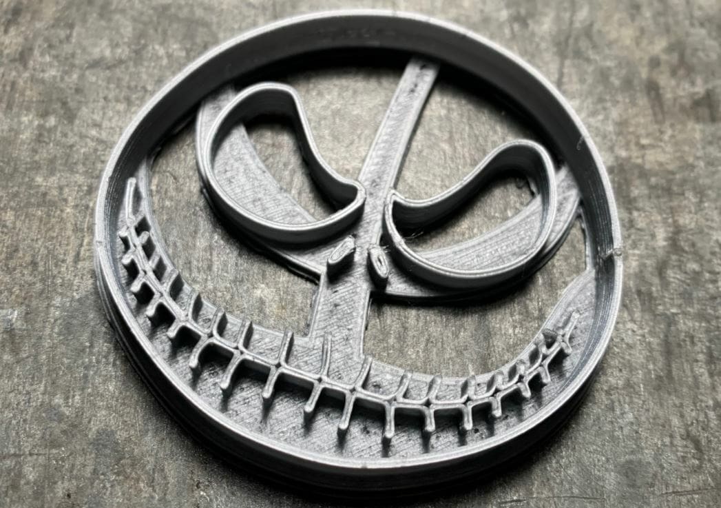 This Jack Skellington face cookie cutter has a lot of detail around the mouth