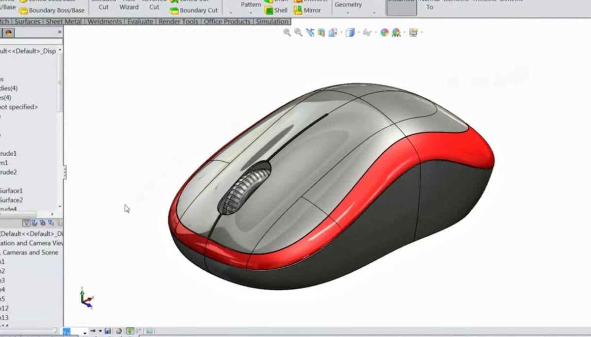 Surface modeling typically uses 2D surface planes to represent a solid object