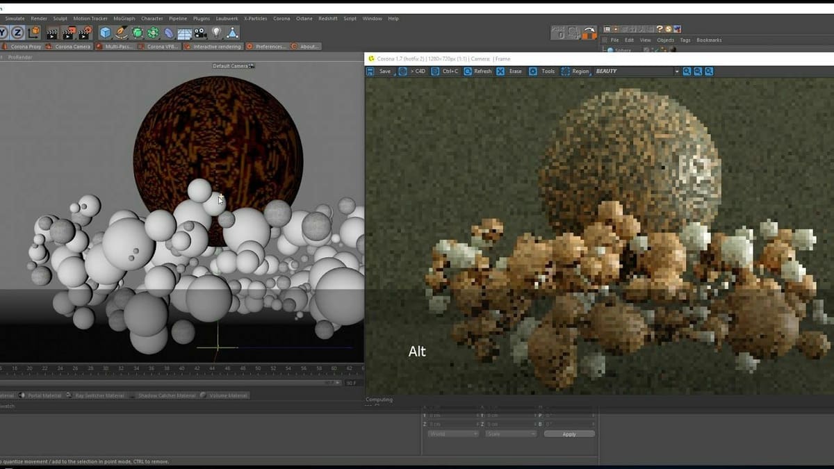 CPU rendering engines offer more features to finely tune the various parameters in a scene