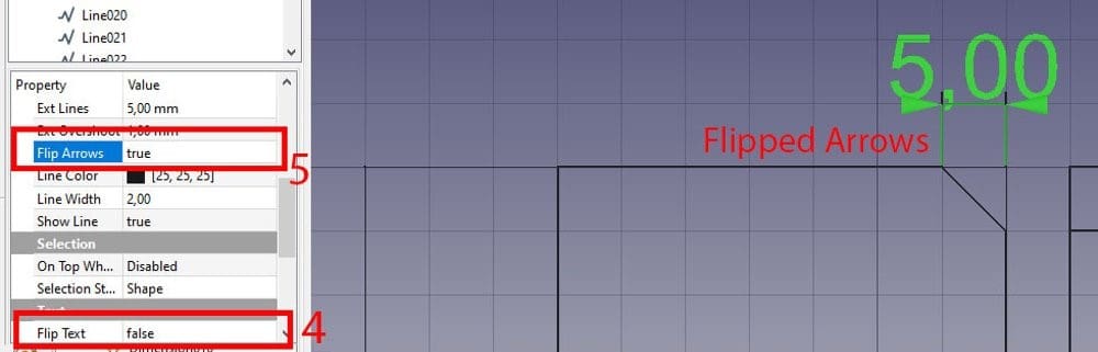 Flipping text and arrows can help for annotating fine detail