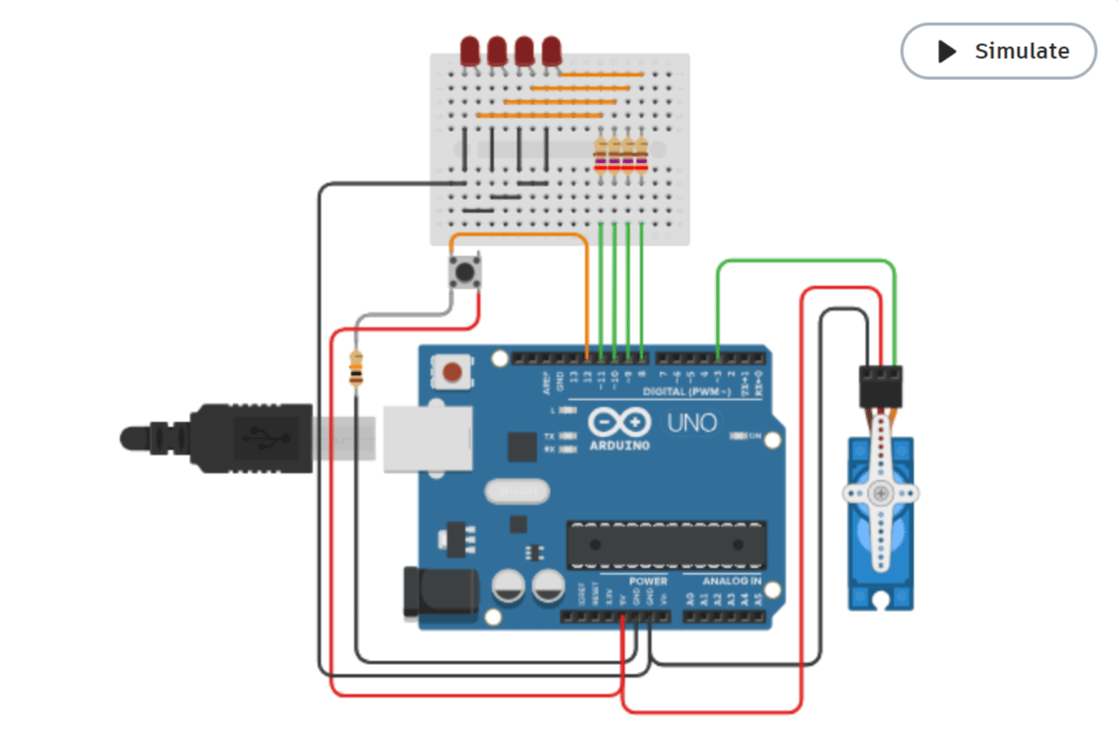 LED indicators show the roll time interval