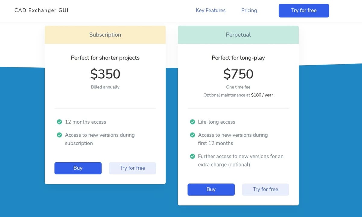 Pricing options to meet your project needs