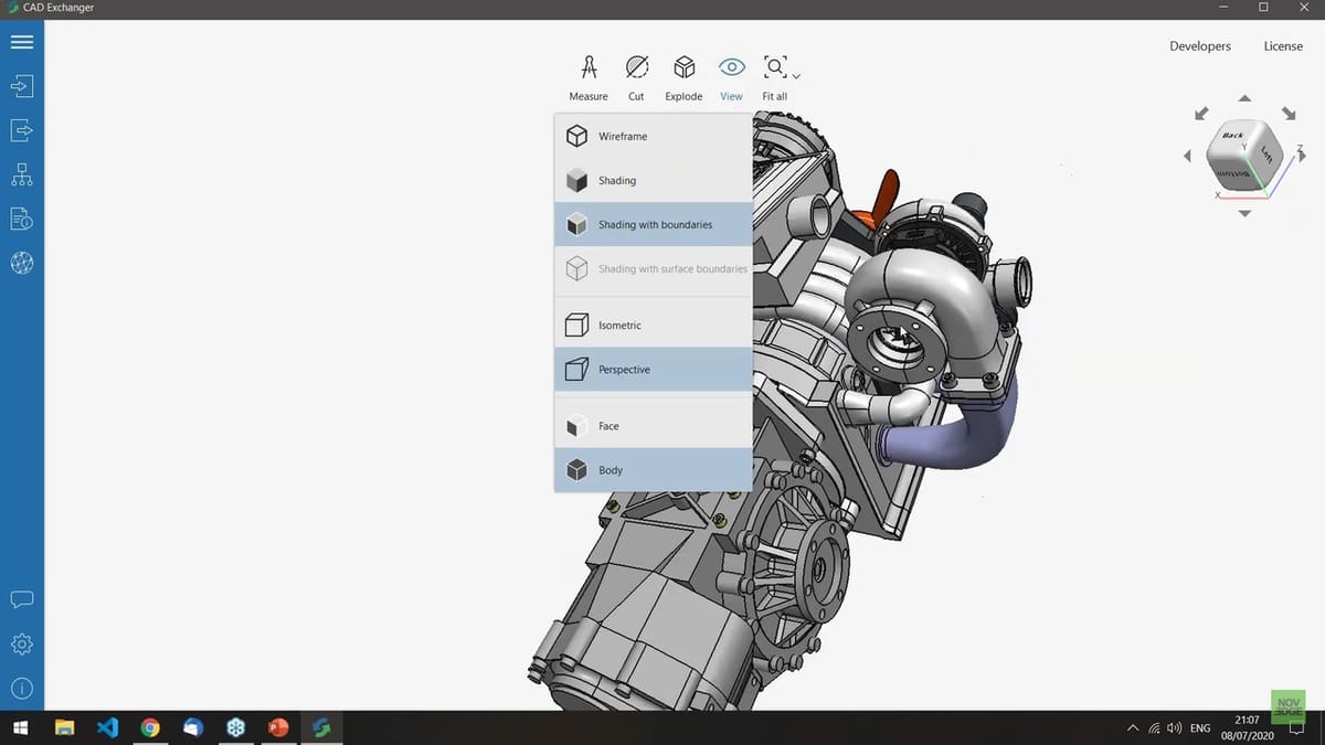 CAD Exchanger's user interface is straightforward