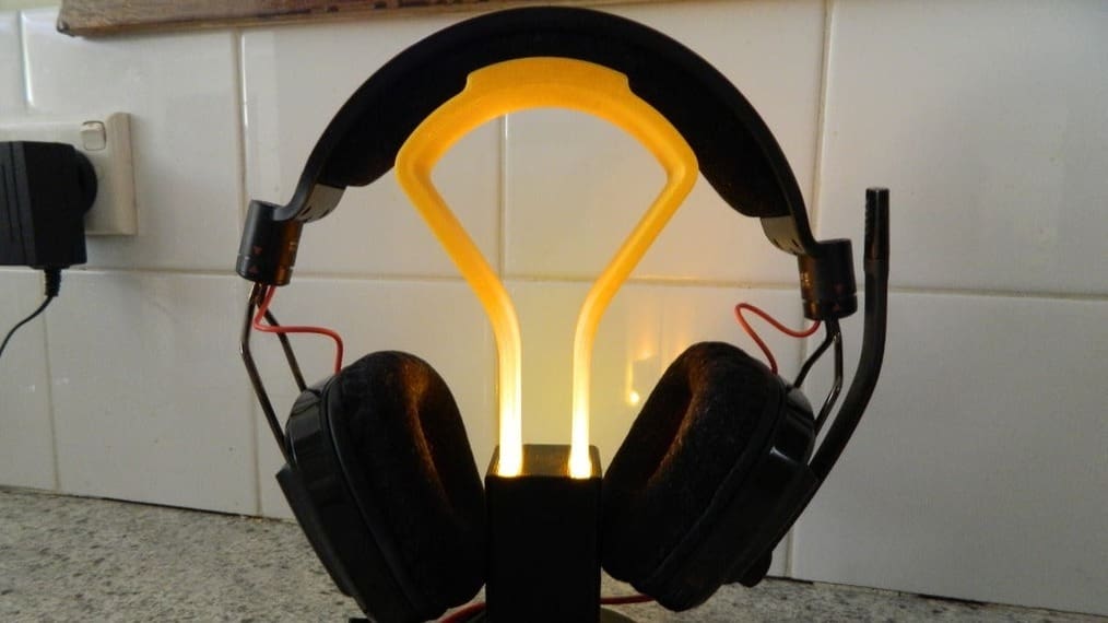 This neat stand comes in a cool light up version