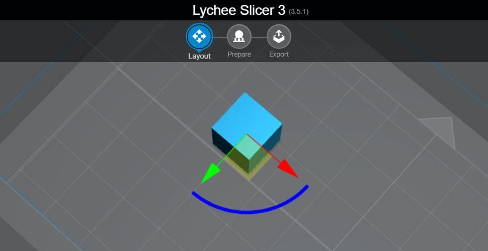 You can easily toggle between the different stages of slicing at the top of the screen