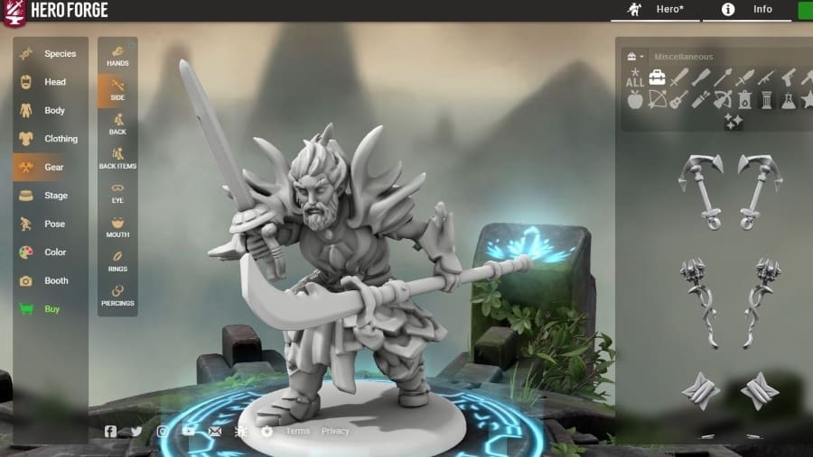 Easy-to-use miniature customizer