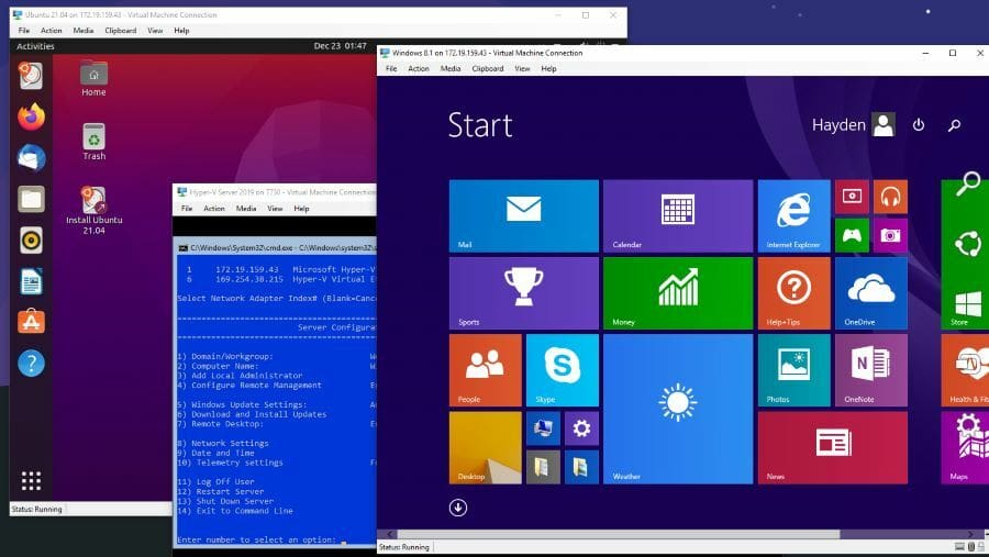 Emulating virtual machine and running a Windows instance