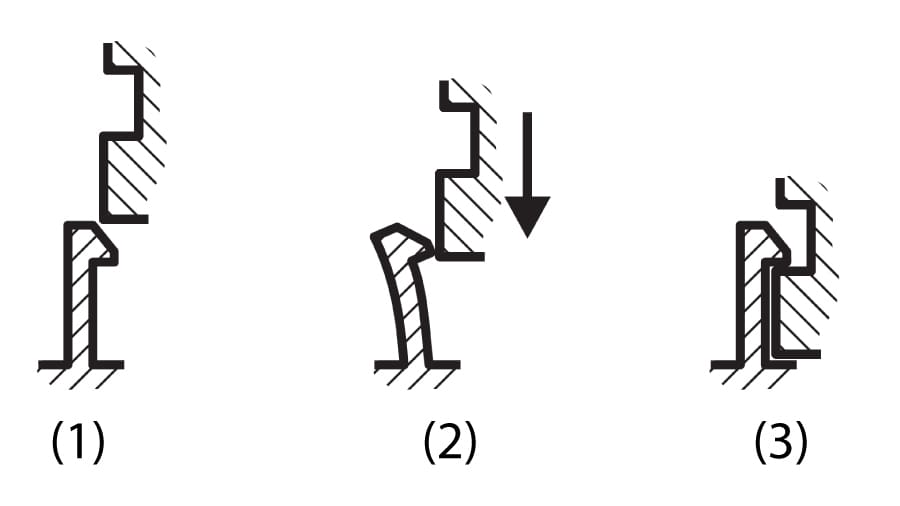 This is one of the most common and easy-to-use snap joints in plastic parts