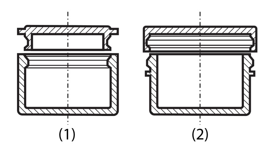 Annular snap fit joints use mating boss and groove geometries
