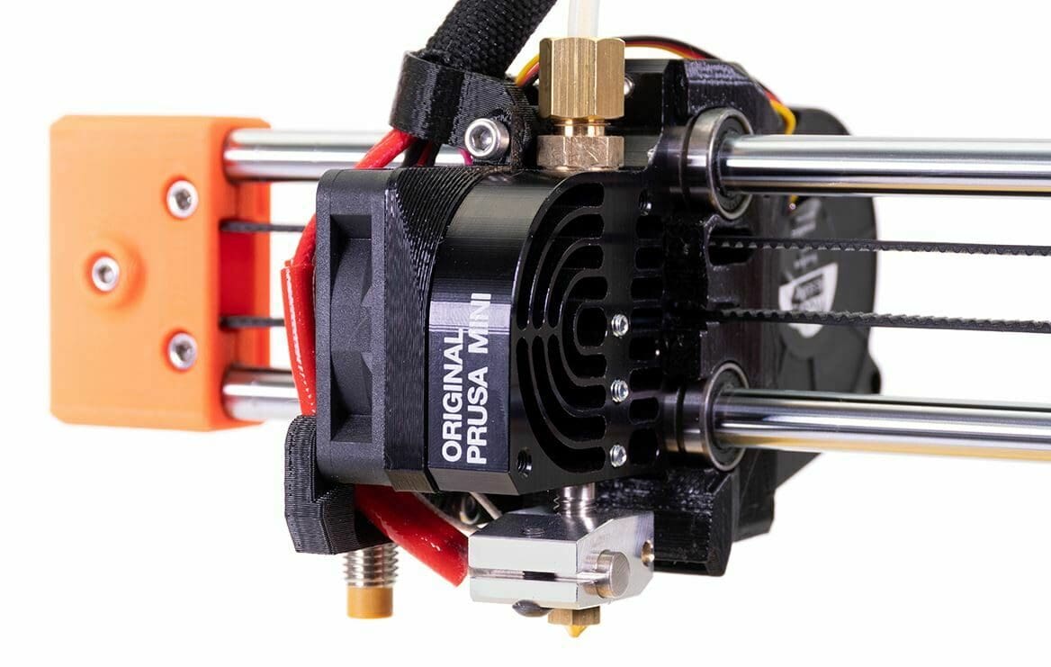 Prusa's Original Mini+ hot end can print materials from PLA to PC