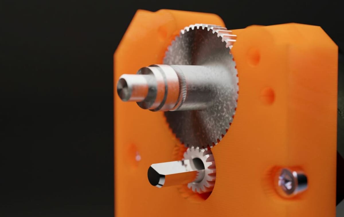 The Mini+'s gear ratio enables a more powerful extrusion