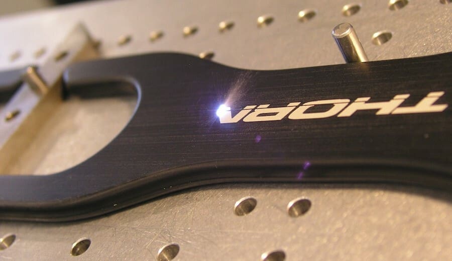 Some materials, like metal, require powerful lasers, being most suitable jobs for CO2 machines