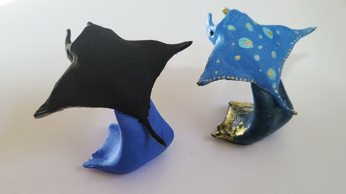 This manta ray creature was designed in Blender