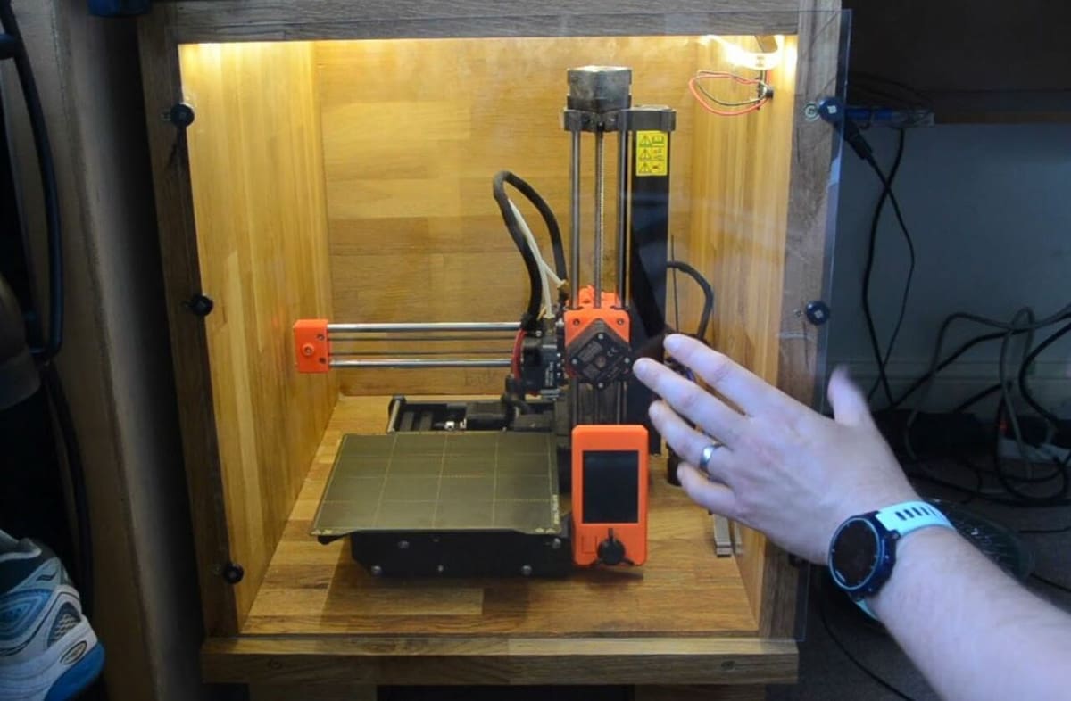 Wood is pretty easy to work with so you can customize your enclosure for your Prusa Mini+