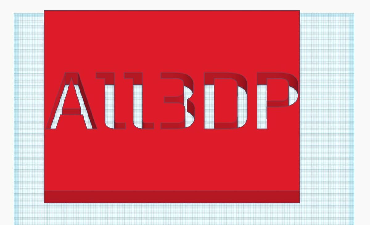 Using All3DP logo to alter another shape in Tinkercad