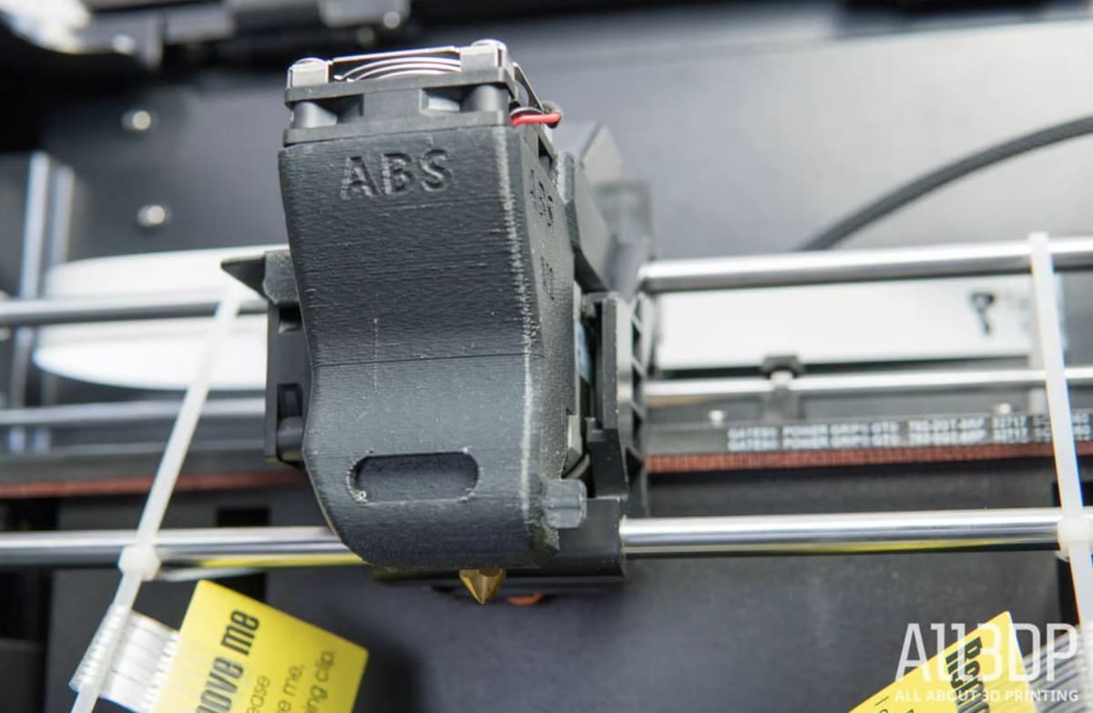 The UP300 has swappable hot ends for different materials