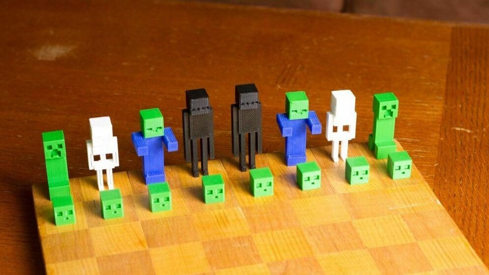 Most of the pieces are made up of two parts
