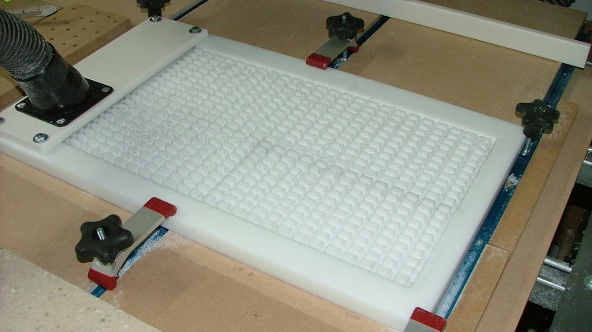 Machine the vacuum table in under 1 hour