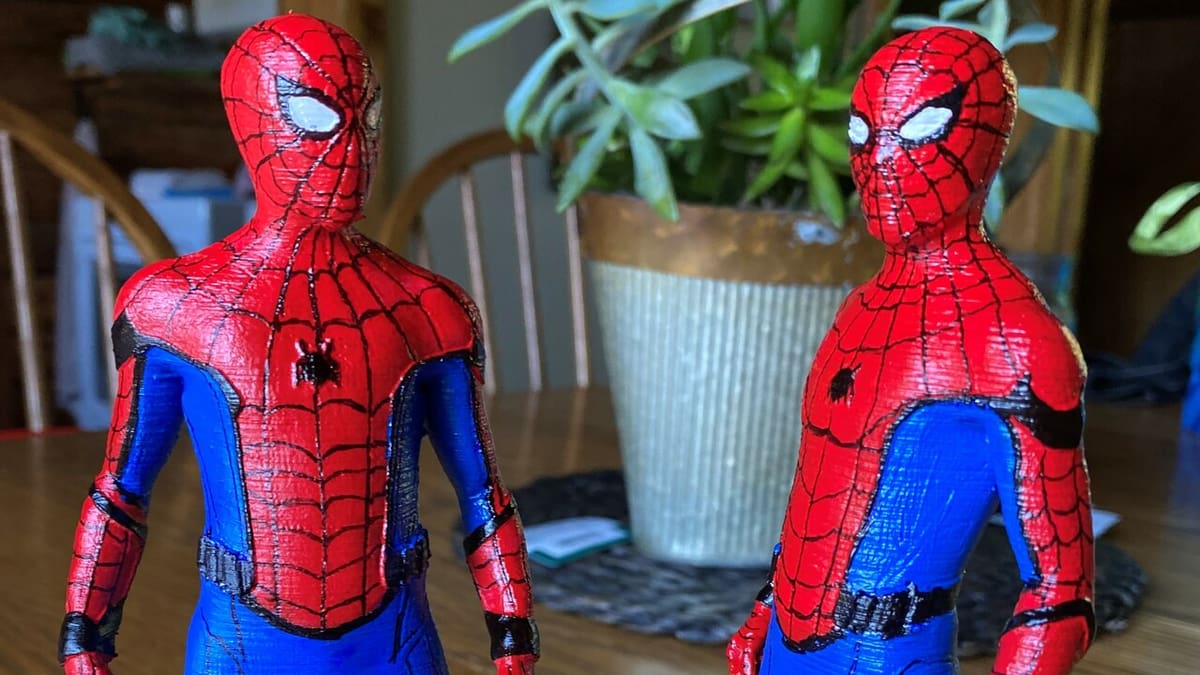 The suit Spider-Man swung in before taking Captain America's shield