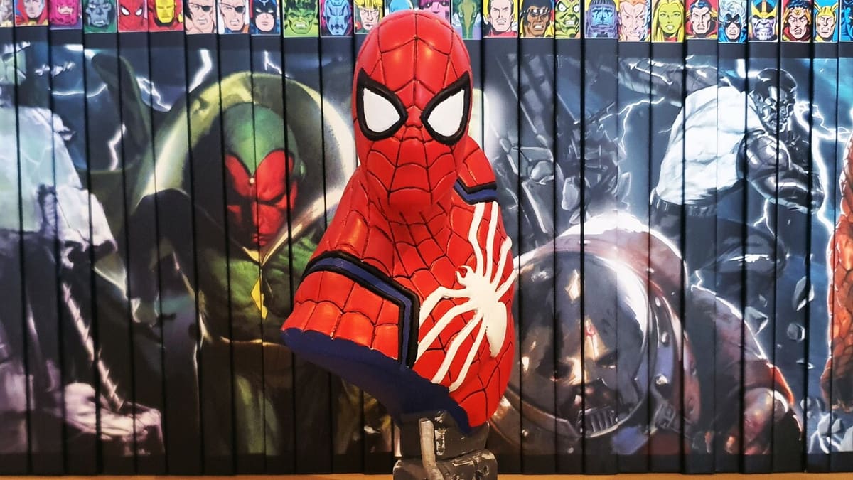 Spider-Man in his new and improved Advanced Suit