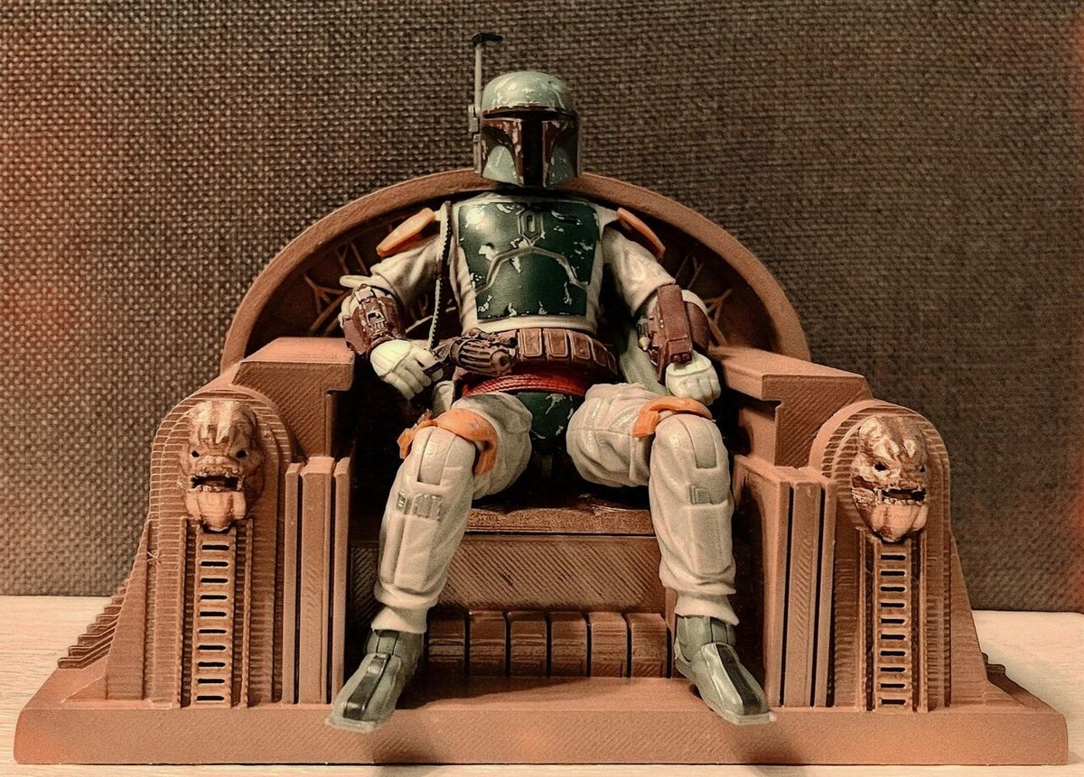A throne fit for a bounty-hunting clone