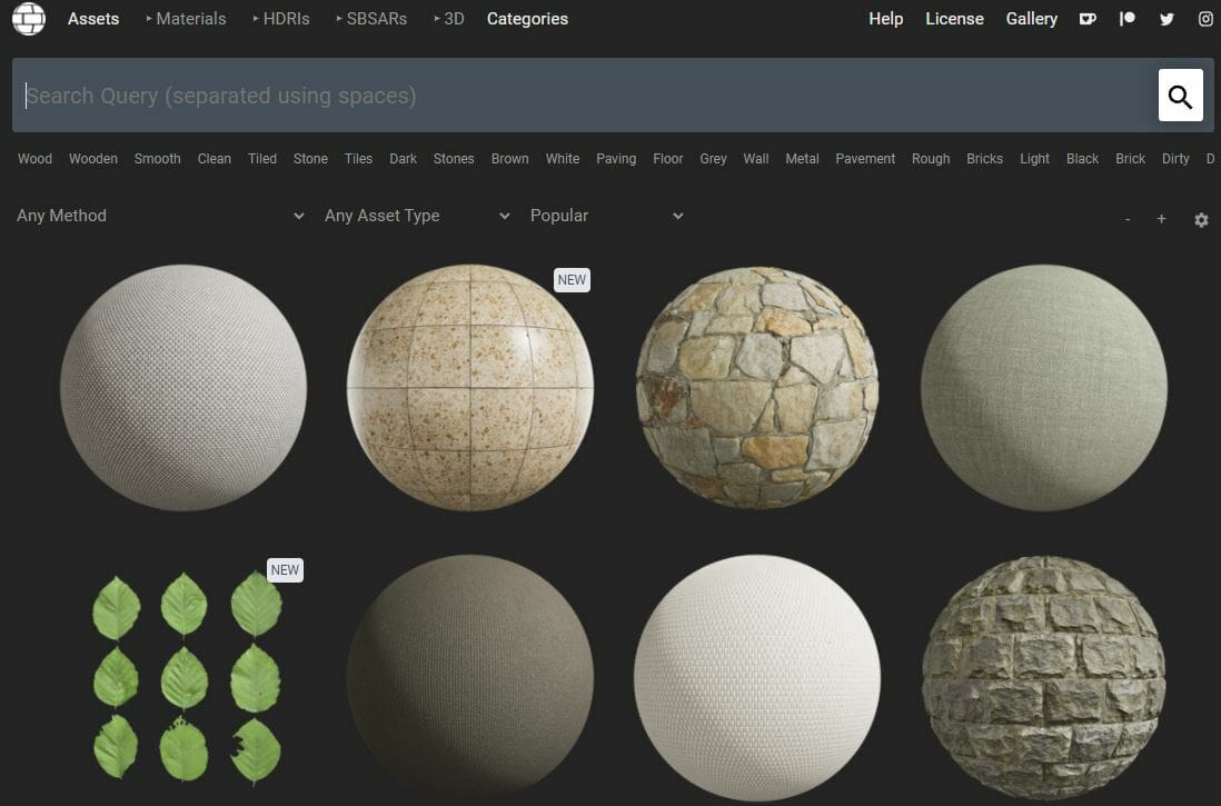 ambientCG has over 1,200 PBR textures for free