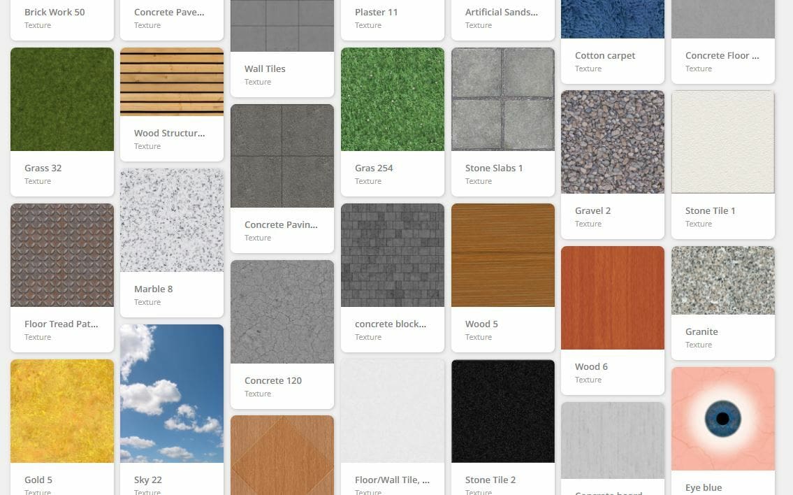 3DXO offers many textures like 