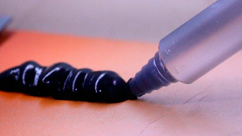 Silicone adhesive must be applied in thick layers