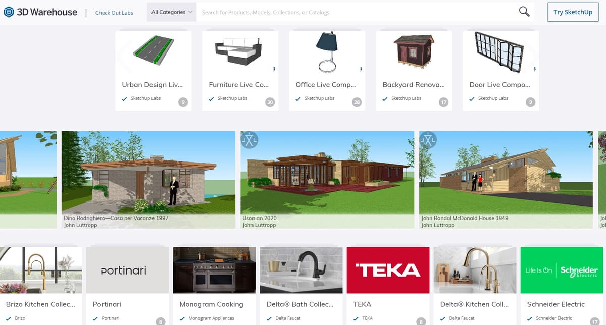 Image of: 2. 3D Warehouse
