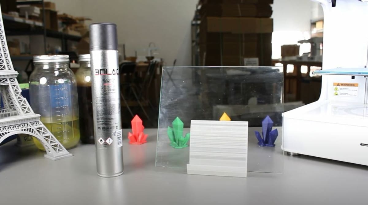 3DLac works on many different types of build plates in a few materials including glass