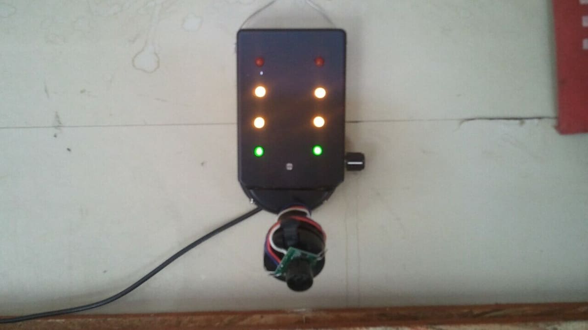 The ultrasonic parking sensor in action