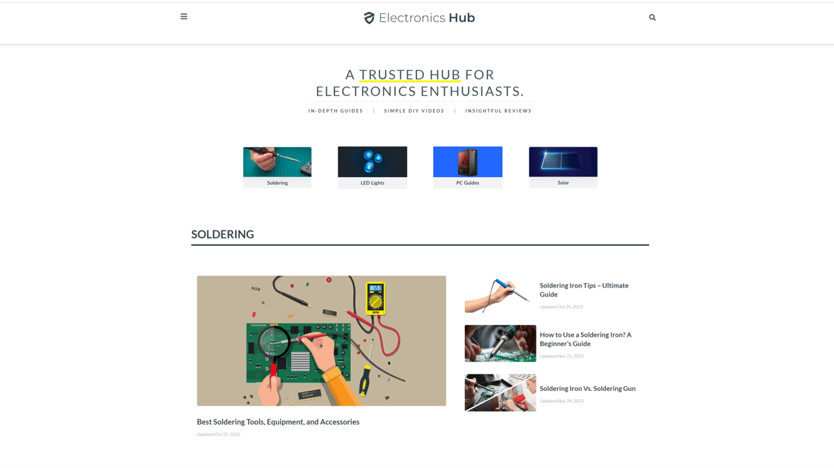 There's no shortage of projects on Electronics Hub