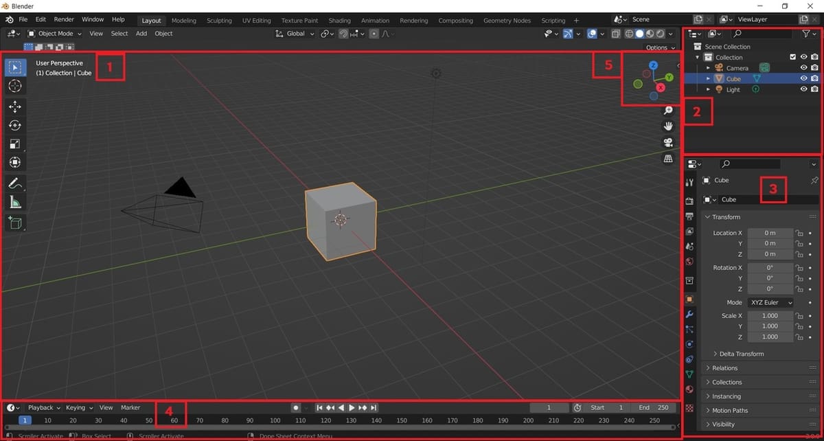 Once an object is selected, you can also right-click to open a menu with a 