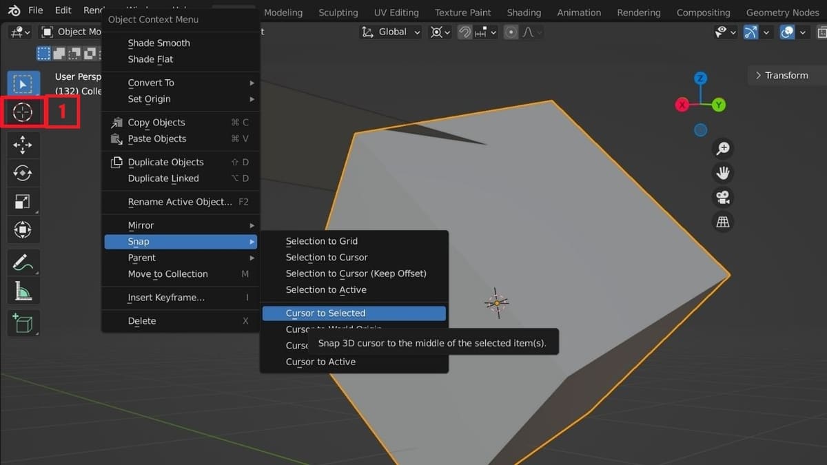 To turn off the Cursor tool, click on the Select Box Tool